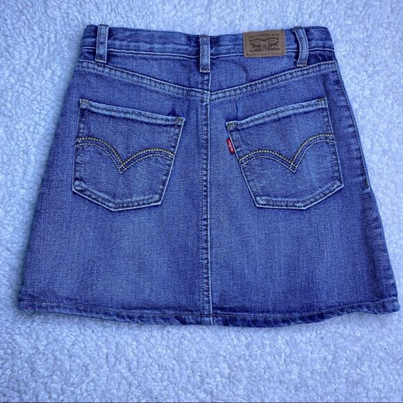 Levi’s High Rise Denim Button Front Skirt 10 - Picture 5 of 8